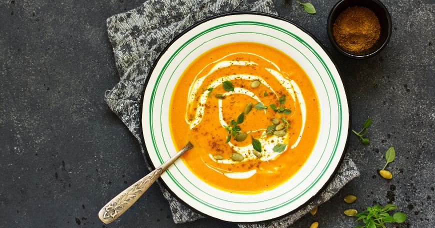 soup flavored with turmeric